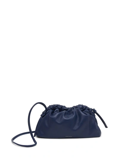 Mansur Gavriel Cloud Mini Leather Cross-body Bag In Blue