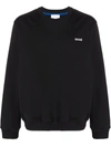 Koché Logo Print Cotton Jersey Sweatshirt In Black
