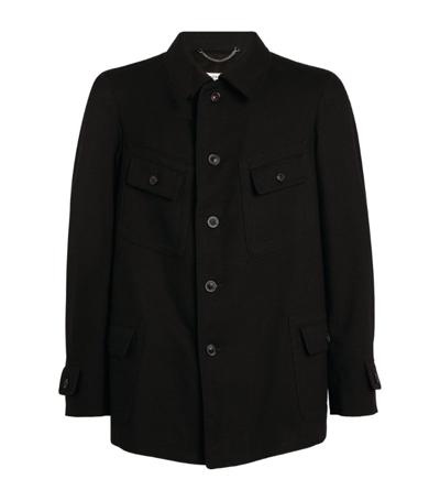 Maison Margiela Black Wool And Cotton Coat