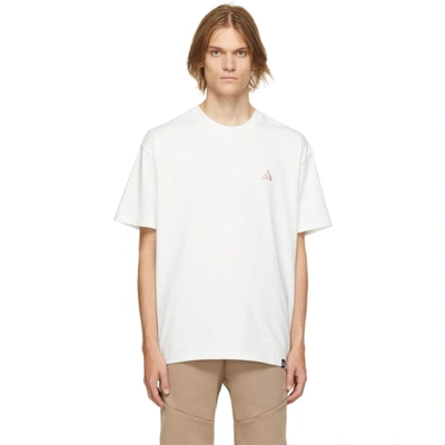 Nike Acg Nrg Logo-embroidered Jersey T-shirt In Summit White