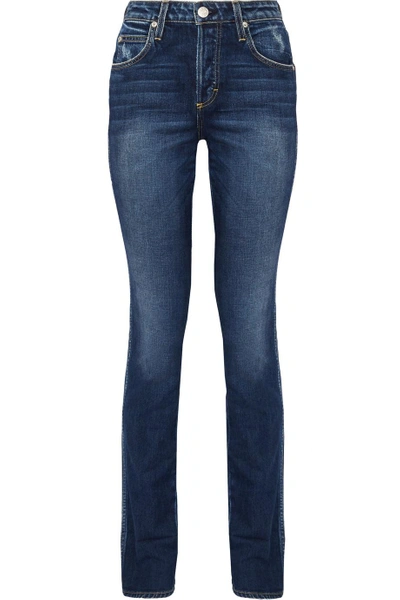 Amo Darlin High-rise Distressed Straight-leg Jeans