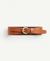 Ann Taylor Leather Trouser Belt In Rich Cognac