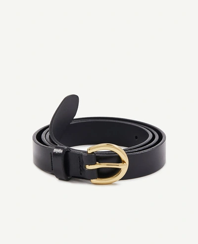 Ann Taylor Leather Trouser Belt In Black