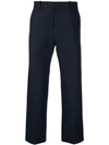 N°21 Cropped Regular Trousers In Dark Blue