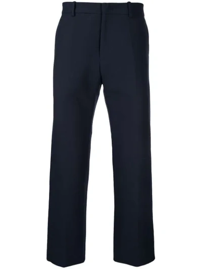 N°21 Cropped Regular Trousers In Dark Blue
