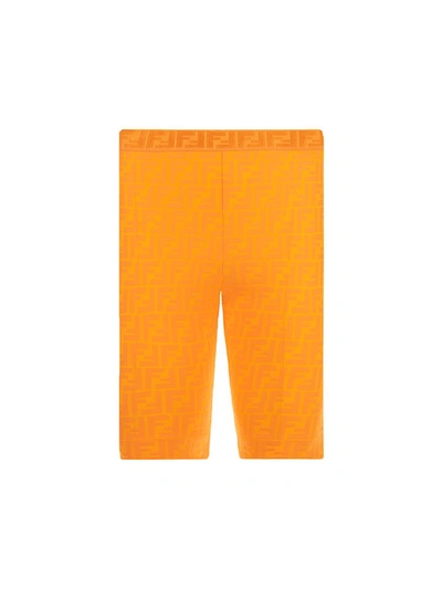 Fendi Branded Bermuda Shorts In Yellow