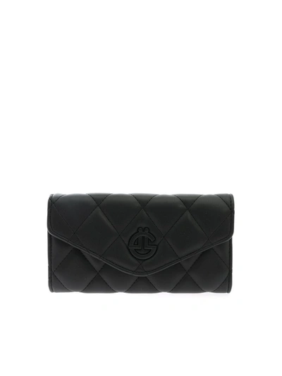 Gaelle Paris Quilted Wallet In Black