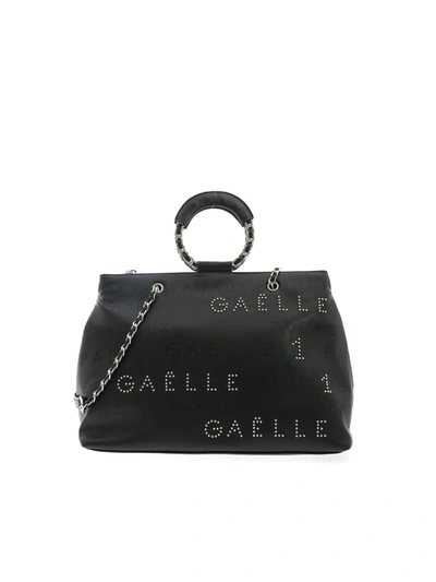 Gaelle Paris Studs Shoulder Bag In Black