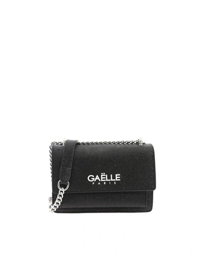 Gaelle Paris Black Glitter Shoulder Bag