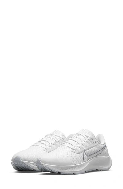 Nike Women's Air Zoom Pegasus 38 Running Sneakers In White/ Silver/ Platinum