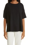 Eileen Fisher Organic Cotton Stretch Jersey Top In Cassis