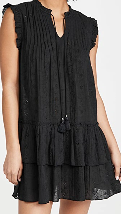 Playa Lucila Eyelet Dress In Black