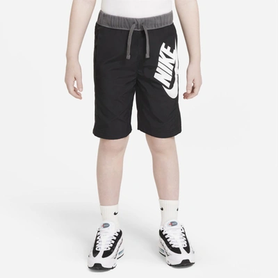 Nike Sportswear Kids' Woven Athletic Shorts In Black,iron Grey,white