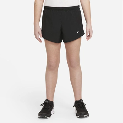 Nike Dri-fit Tempo Big Kids' (girls') Running Shorts (extended Size) In Black