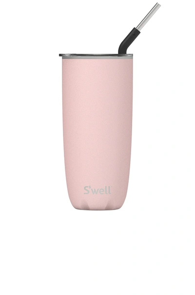 S'well Tumbler With Straw 24oz In Stone Pink Topaz
