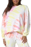 Electric & Rose Neil Tie Dye Sweatshirt In Poppy Pink/peach/marigold