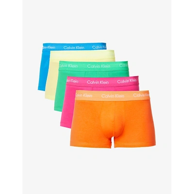 Calvin Klein Mens Pride Colours Pride Stretch-cotton Boxers Pack Of Five L In Pink