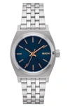 Nixon Time Teller Bracelet Watch, 31mm In Navy/silver