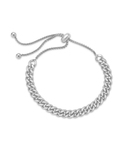 Sterling Forever Women's Chain Link Bolo Silver Plated Bracelet