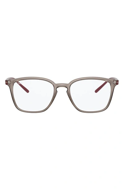 Ray Ban Unisex 50mm Square Optical Glasses In Transparent Grey