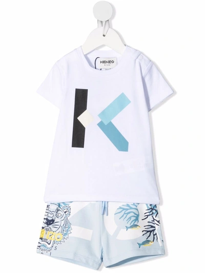 Kenzo Baby Boy's Luan 2-piece T-shirt & Shorts Set In Blue
