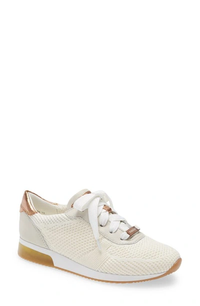 Ara Leigh Lace-up Sneaker In Capri Woven Stretch