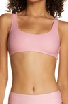 Frankies Bikinis Connor Bikini Top In Love Pink