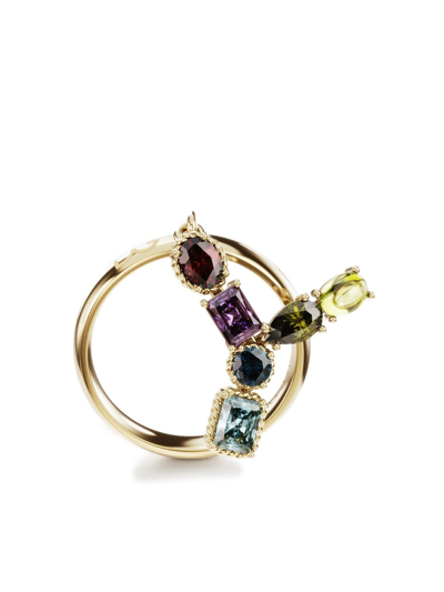 Dolce & Gabbana 18kt Yellow Gold Rainbow Alphabet Y Ring