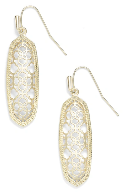 Kendra Scott 'brenna' Drop Earrings In Gold Metal