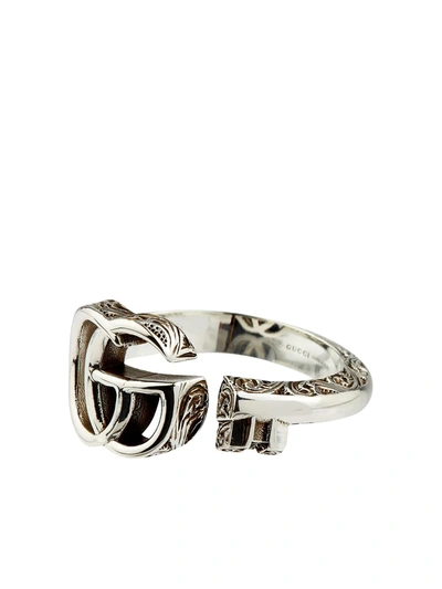 Gucci Sterling Silver Gg Key Ring
