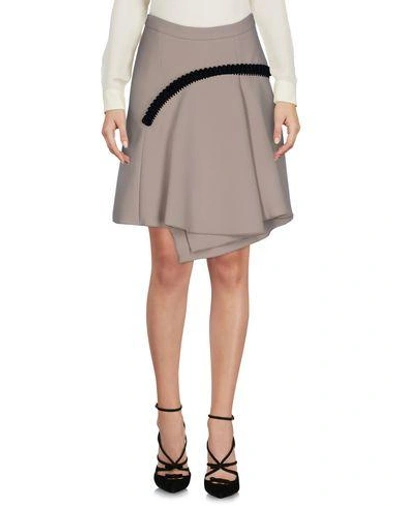 Carven Knee Length Skirt In Grey