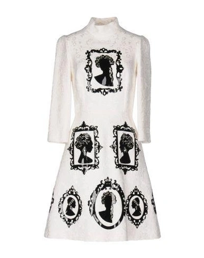 Dolce & Gabbana Short Dresses In White