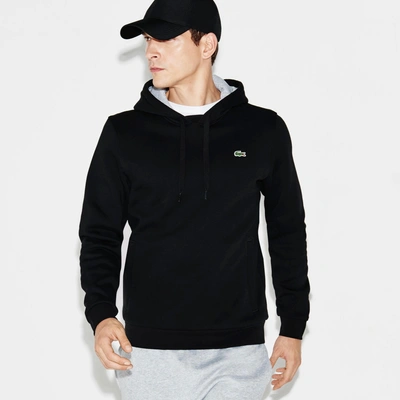 Lacoste Men's Sport Hooded Fleece Tennis Sweatshirt - Black/silver Chine |  ModeSens
