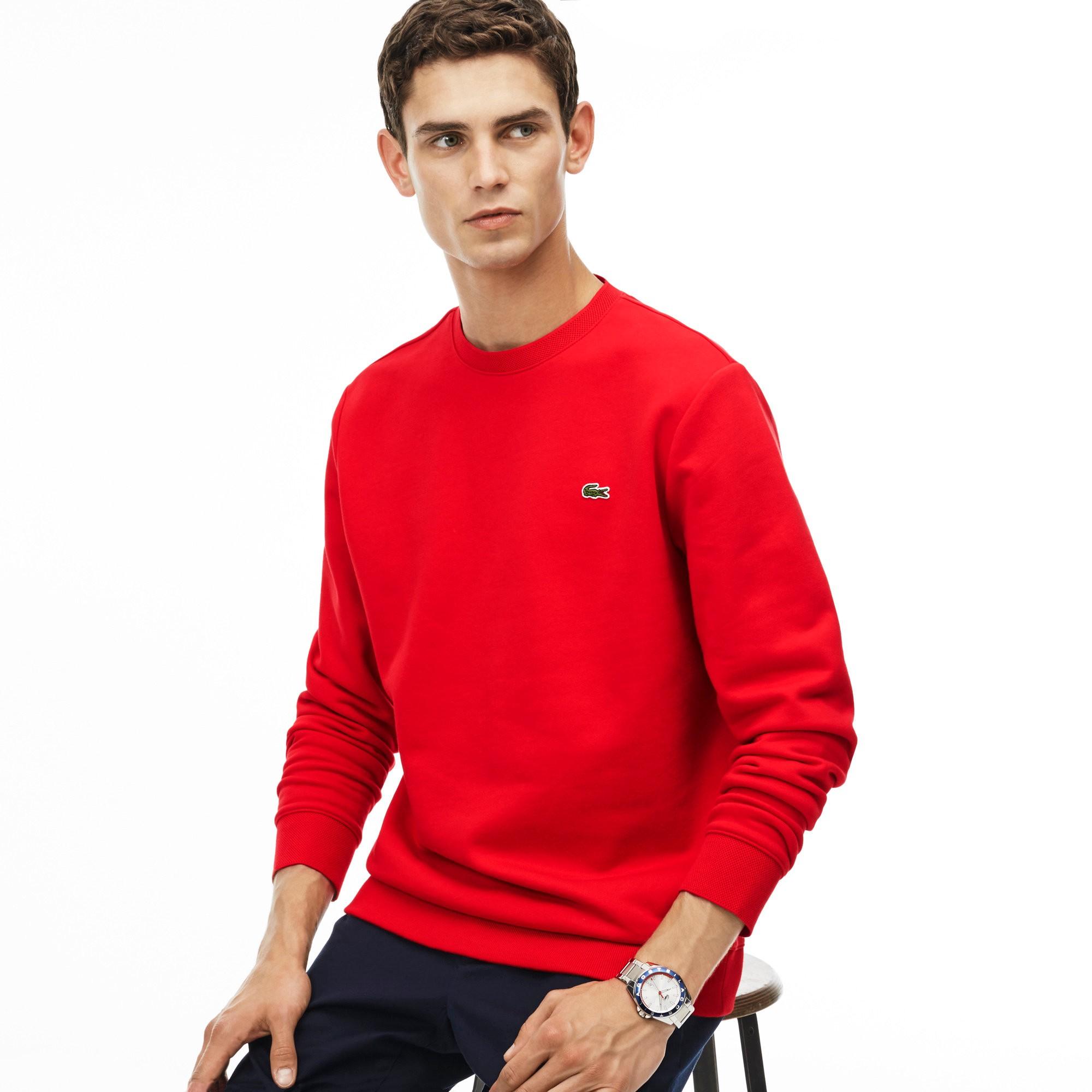 lacoste sweatshirt red