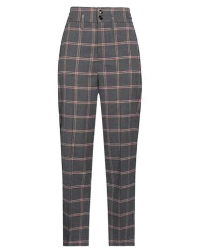 Merci .., Woman Pants Lead Size 8 Polyester, Viscose, Elastane In Grey