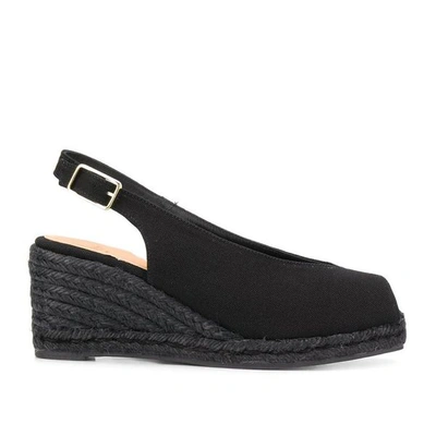 Castaã±er Castaner Women's Black Cotton Wedges