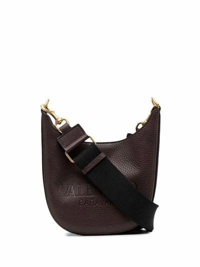 Valentino Garavani Men's  Brown Leather Messenger Bag