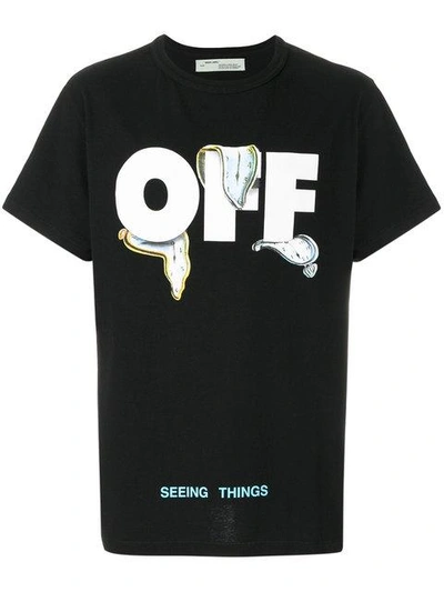 Off-white 'not Real' Watches T-shirt In Nero ModeSens