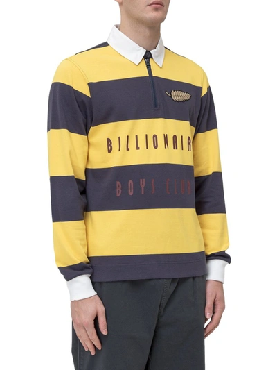 Billionaire Boys Club Striped Zip Rugby Shirt In Multi