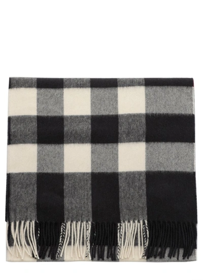 Burberry Check Fringed Scarf In Multi