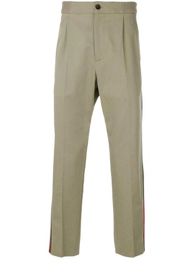 Gucci Web-trimmed Cropped Trousers