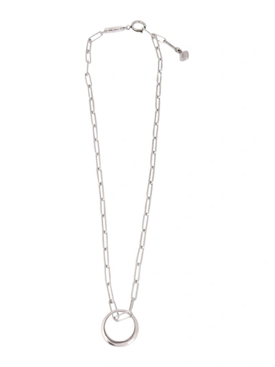 Isabel Marant Ring Necklace In Silver