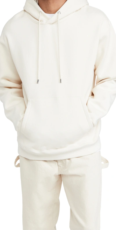 Frame Cotton Solid Hoodie In Natural