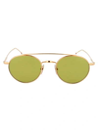 Thom Browne Tb-101 Sunglasses In Gold