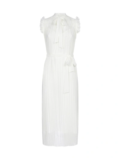 Zimmermann Pleated Sleeveless Dress In White