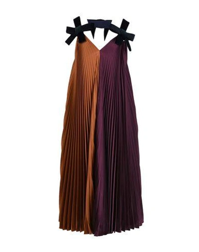 Roksanda 3/4 Length Dress In Deep Purple