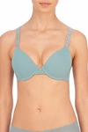 Natori Pure Luxe Full Fit Soft & Comfortable T-shirt Bra (32b) In Ocean Breeze/chaise Mauve