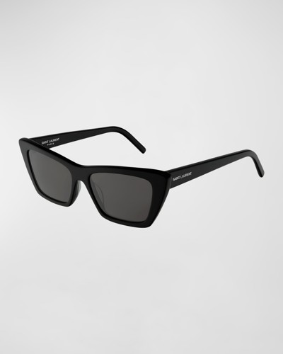 Saint Laurent Cat-eye Acetate Sunglasses In Black