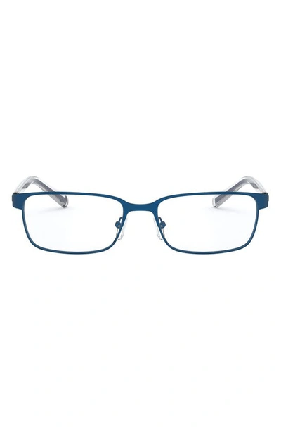 Ax Armani Exchange 56mm Rectangular Reading Glasses In Matte Blue