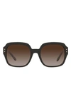 Tory Burch 56mm Round Sunglasses In Gold Black